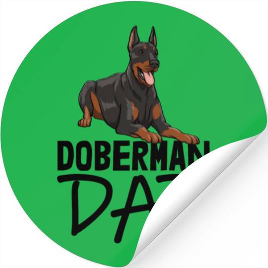 Doberman Dad Stickers