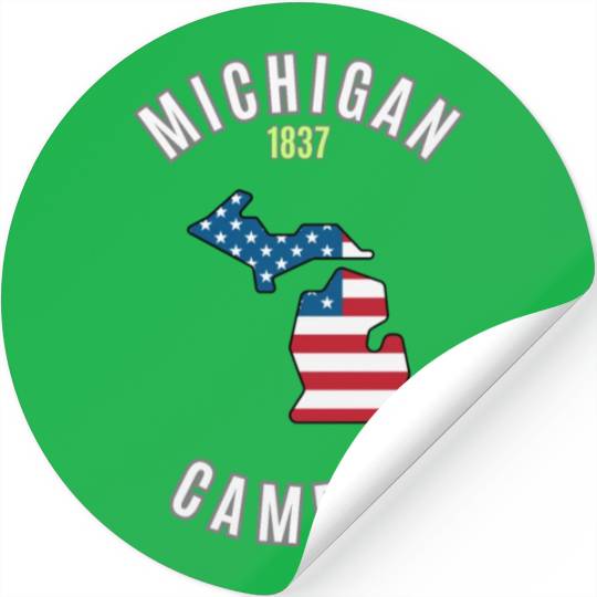 American camper Michigan Stickers