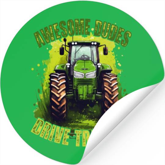 Awesome Guys Drive Tractor Farmer Agriculture Gift Stickers