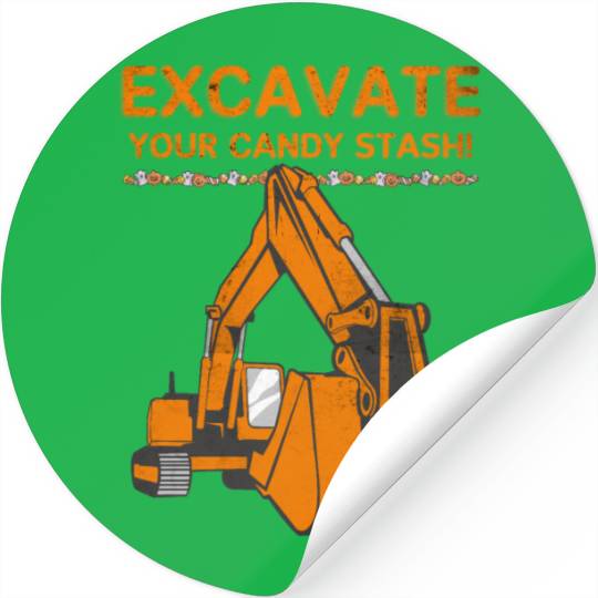 Excavate Your Candy Stash! Halloween for Excavator Stickers