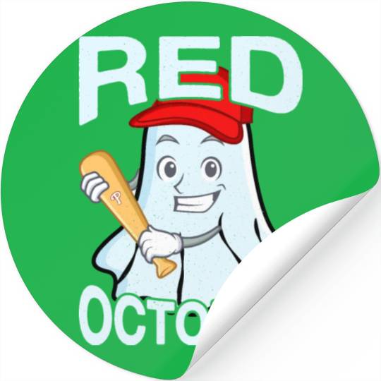 Vintage Philly Red October Philadelphia Ghost Stickers