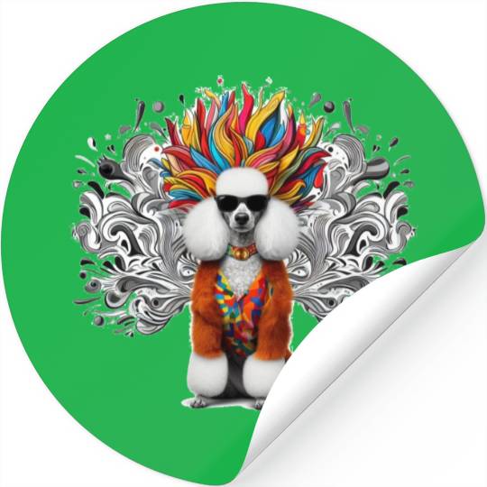 Poodle s Costume Extravaganza Stickers