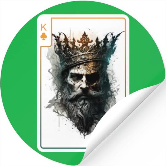 King Spades Halloween Creepy Gothic Poker Stickers