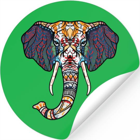 elephant ethnic Stickers
