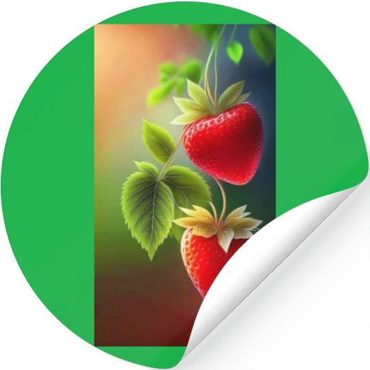 This design is strawberry fruit Stickers