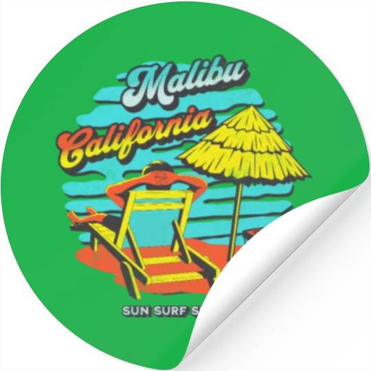 Malibu California Stickers