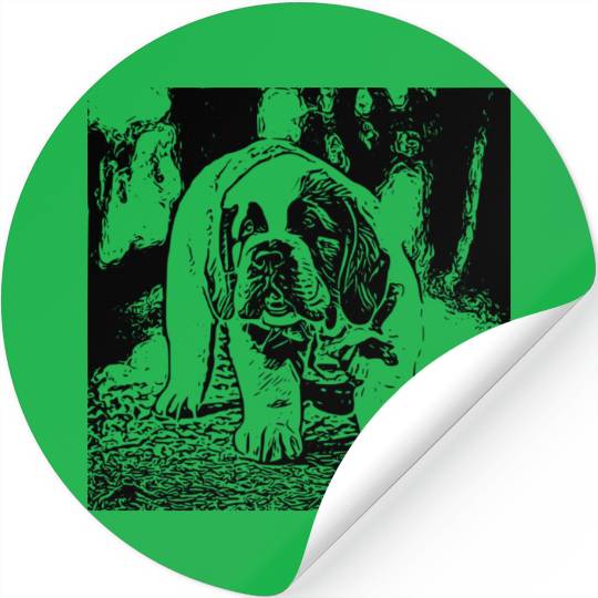 Saint Bernard Puppy image Stickers