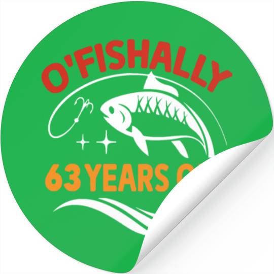 funny birthday gift dad fisherman fishing lover Stickers