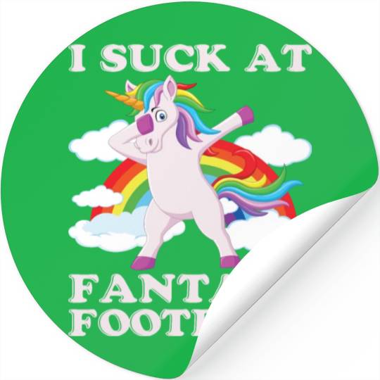 I suck at fantasy football dabbing unicorn funny Stickers