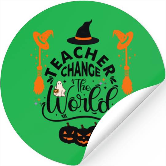 Halloween teacher change the world Stickers
