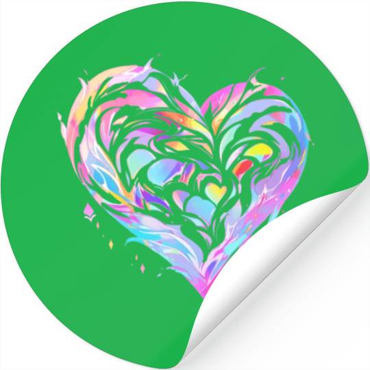 Abstract Heart Stickers