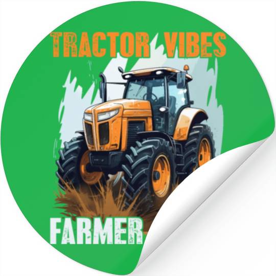 Tractor Vibes Farmer Pride Agriculture Gift Stickers