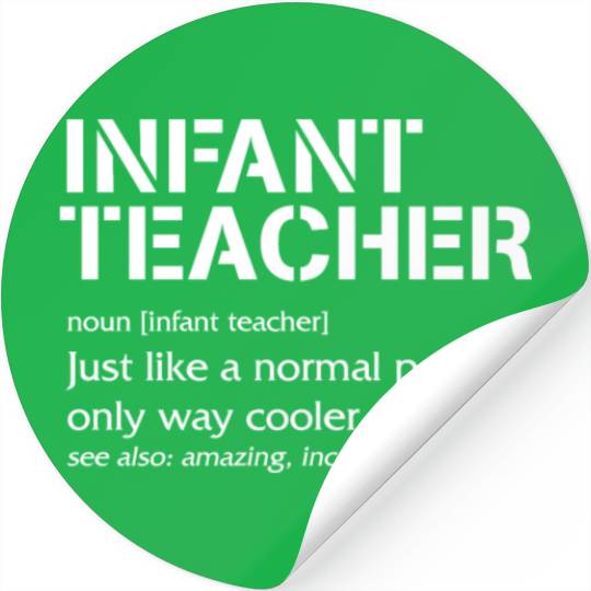Teacher Stickers, Infant Teacher Noun Definition Stickers