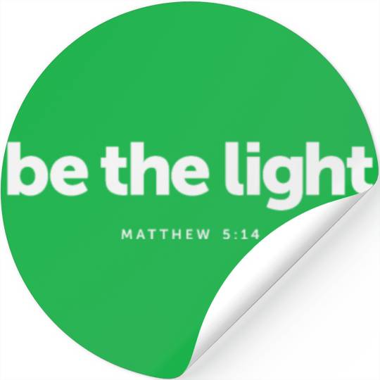 Be The Light Matthew 5:14 Bible Verse Christian Stickers