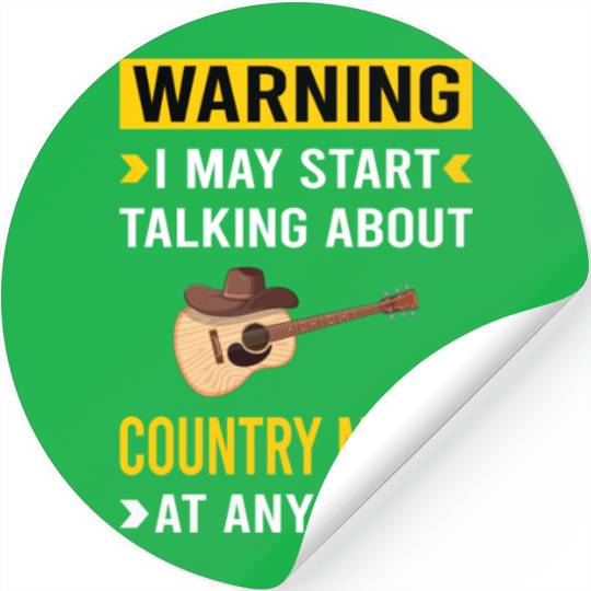 Warning Country Music Stickers
