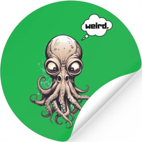 Octopus with nose - weird. Stickers