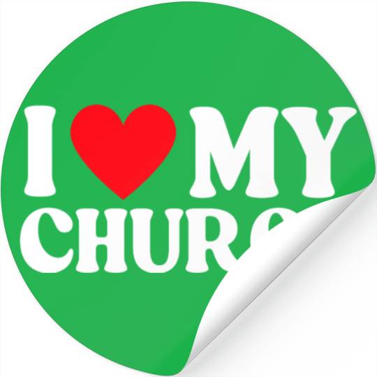 I Love My Church Christian Gift Stickers
