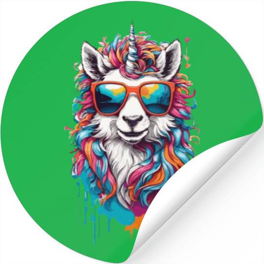 Sparkling Horse Rainbow Unicorn Pony Stickers