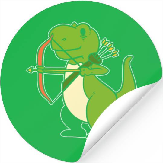 Dinosaur Archery Bowman Gift Stickers
