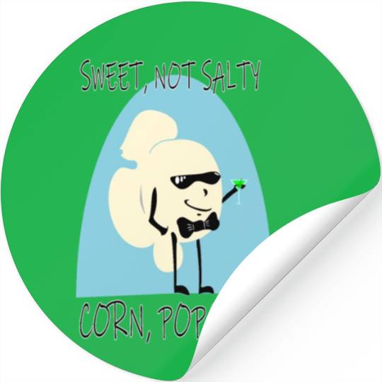 Sweet Popcorn Funny Pop Culture Cartoon Parody Stickers