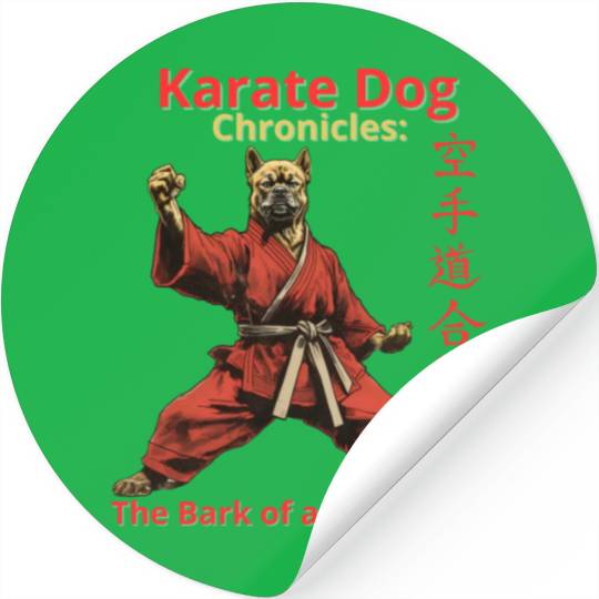 Karate Dog Chronicles: The Bark of a Champion Stickers
