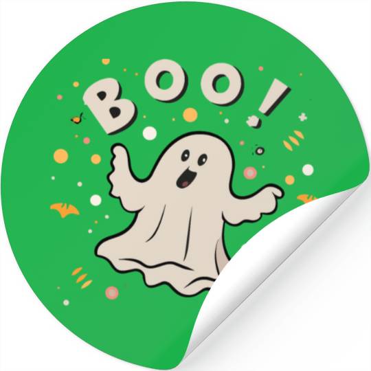 Halloween Cute Ghost Funny Boot Scootin Spooky Stickers