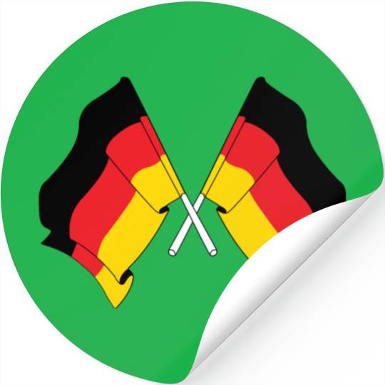 Two flags Germany Stickers