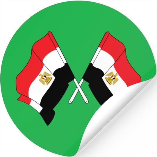 Two Egypt flags Stickers