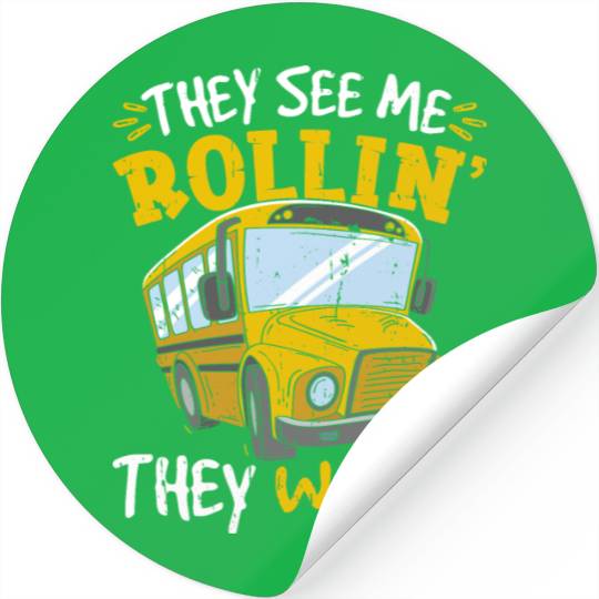 Funny School Bus Driver Stickers