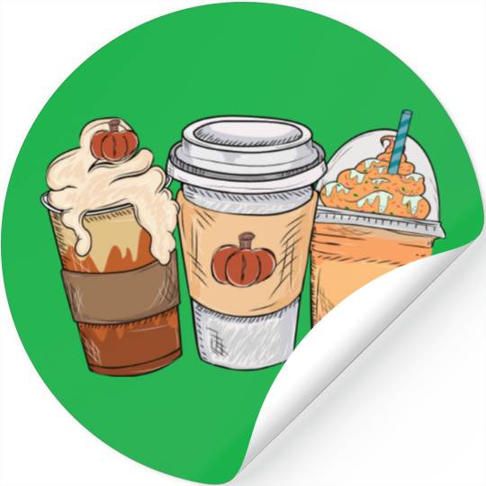 Fall Coffee Drink Thanksgiving Stickers