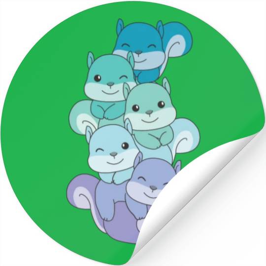 Neptunic Flag Pride Lgbtq Cute Squirrel Pile Stickers