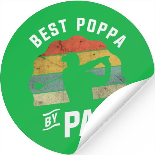 Best Poppa By Par Golf Golfer Golfing Father's Day Stickers