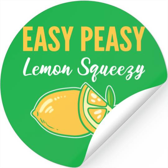 Easy Peasy Lemon Lemonade Vendor Gift Stickers