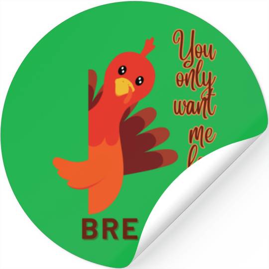 Funny Thanksgiving You Only Want Me For My Breast Stickers