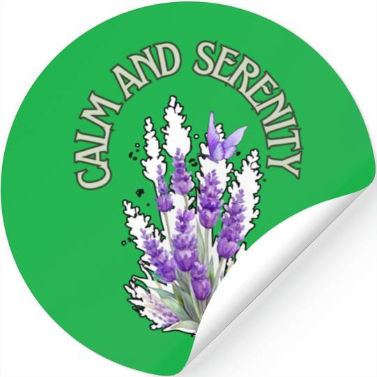 Calm And Serenity Stickers, lavender flower of calm