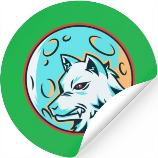 white wolf Stickers