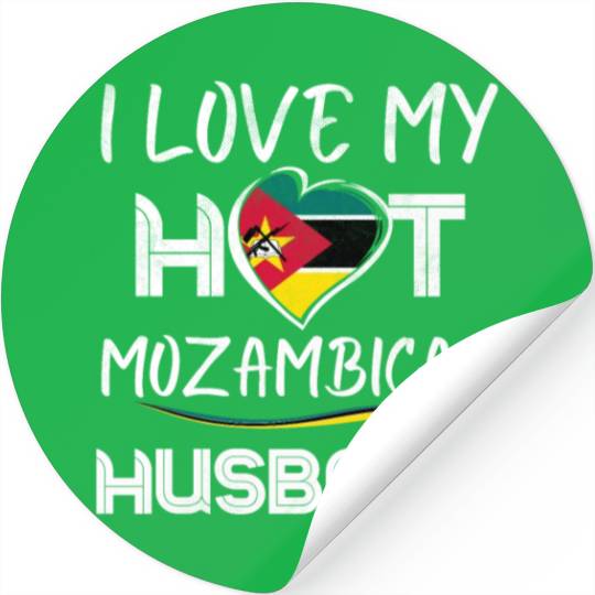 Funny Mozambican Husband Proud Wife Stickers