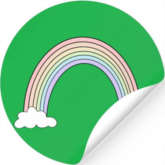 Pastel Rainbow Love Stickers