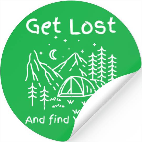 Find Yourself Camping Lover Stickers