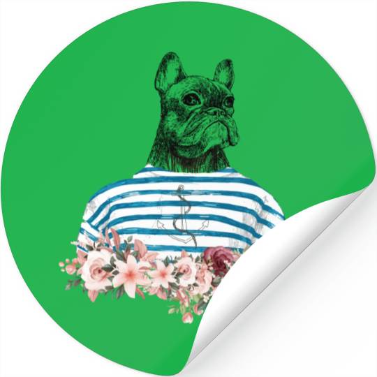 Anchored Pug Gift For Dog Lover Stickers
