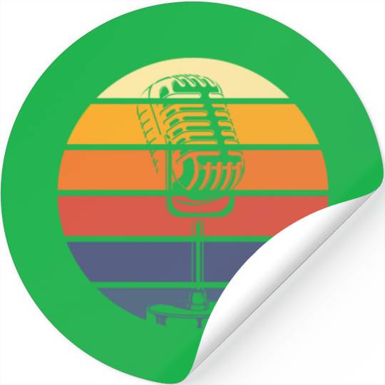 Microphone Retro Stickers
