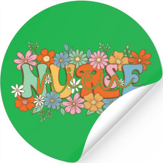 NICU Nurse Flower Stickers
