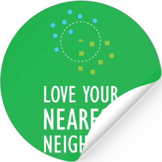 Machine Learning Nearest Neighbor Algorithm AI Art Stickers