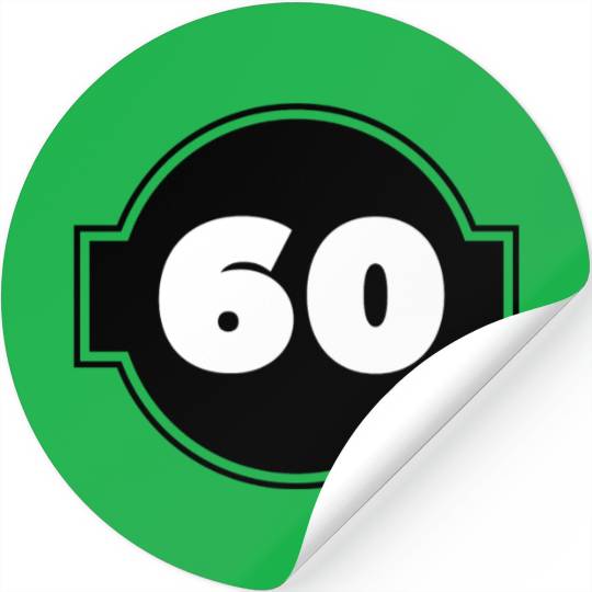 60 Years Anniversary - Number Sixty Stickers