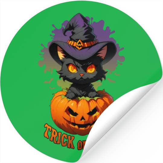 Trick or Meow Stickers