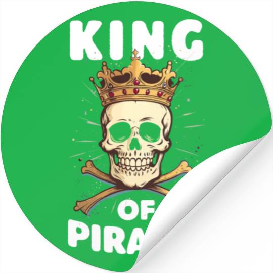 King of Pirates Design - Pirate Captain Adventure Stickers