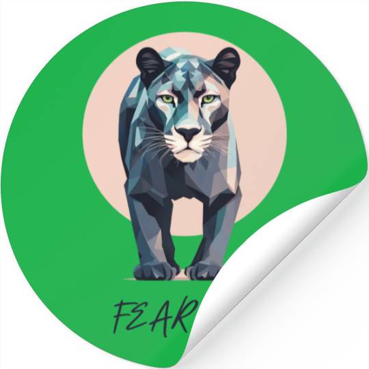 Beautiful Tiger Geometric Polygon Design Stickers