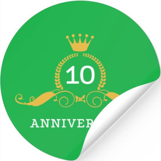 Wedding Anniversary 10 Years / Ten Stickers