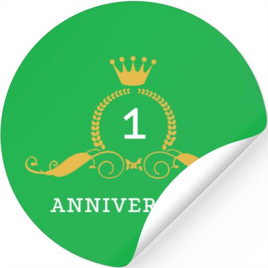 One Year of Happiness / 1th Wedding Anniversary Stickers