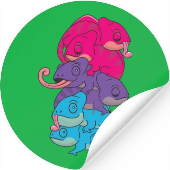 Androgynous Flag Pride Lgbtq Cute Chameleon Stickers